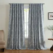 Elrene Home Fashions Giovanni Medallion Blackout Window Curtain Panel, 52 x 84