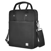 WIWU Hali Vertical Layer Bag 14-Inch Laptop Handbag Shoulder Bag Polyester+PU Leather Messenger Tote Bag MultiColor