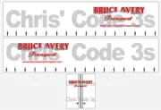 Code 3 Adhesive Vinyl Trailer Decal - Bruce Avery - 1/50 1/76 1/148 1/64 1/87