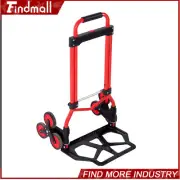 Findmall Folding Stair Trolley Carbon Steel Load 330lbs 4" Wheels Height Range