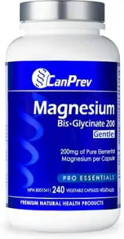 CanPrev Magnesium Bis-Glycinate Gentle 200mg Bone Muscle Gentle 240 Caps NEW