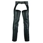 MUSTANG BIKER ESSENTIALS GENUINE LEATHER BRAIDED CHAPS 3XS - 17812