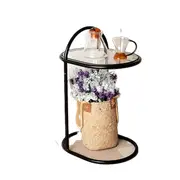 round 2-Tier Storage Side Table