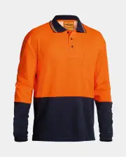 Bisley Hi Vis Long Sleeve Polo Shirt