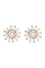 NEW J Crew Crystal Chief White or Coastal Blue Sky Stud Earrings Posts Cluster