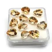 Natural Citrine Quartz Pear Shape Cut Loose Gemstone Lot 26 Pcs 7*9 MM 34 CT