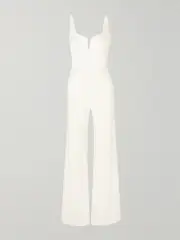 [Galvan] Galvan - Paneled Crepe Jumpsuit - White - FR 42 FR 42 White