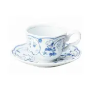 Peanuts Snoopy Indigo Arabesque Cup / Saucer (Grape) in Box Made in Japan