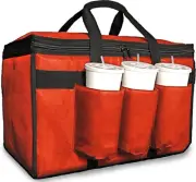 FRESHIE Insulated Food Delivery Bag with Cup Holders/Drink Carriers 1