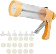 QANYEGN Cupcake Syringe, Ice Cream Nozzle, Cake Cream Pastry Decorating Nozzle Set, Kitchen Baking Tools, Yellow