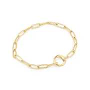 Ania Haie Gold Link Charm Chain Connector Bracelet