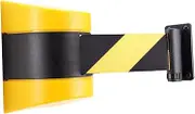 harayaa Fixed Mounted Crowd, Control barricades, Wall Mounted Belt Barrier Fixed Crowd Control, Wall Barrier for Shop Public,Restaurants Sporting Events, 5m Yellow