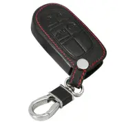 Leather Car Key FOB Case Protective Cover with Chain For Jeep Grand Cherokee e