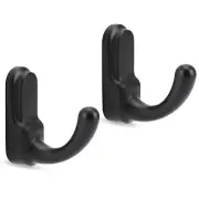 2 Pack Bathroom Hooks for Towels Matte Black Towel Hooks for Bathrooms Wall M...
