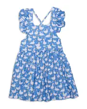 Worthy Threads Girls' Ruffle Sleeve Dress - Little Kid, Big Kid