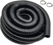 Black 1” Corrugated Pond Tubing Diameter Pool Hose Kinkproof PVC Aquarium Hose Waterfall Pond tubing 1-Inch ID (20)
