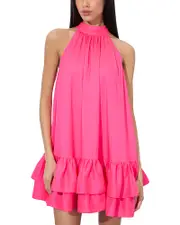 Alice and Olivia Erna Halter Mini Dress