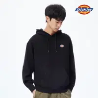 在飛比找momo購物網優惠-【Dickies】男款黑色純棉經典三色Logo連帽大學T｜D