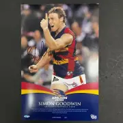 AFL ADELAIDE CROWS SIMON GOODWIN HAND SIGNED LIMITED EDITION PRINT - Premiers