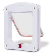 4 Way Locking Pet Door Waterproof Small Cat Window Screen Panel Security Flap Cage For Interior