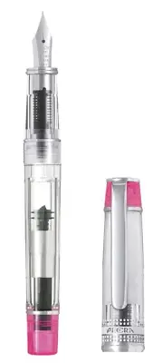 Pilot PRERA FOUNTAIN PEN◉Clear Red◉Medium Nib Stainless Steel◉Made in JAPAN◉Cap◉
