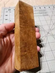 White Teak Burl Knife Handle Scale Blank Block, 5.75 X 1.625 X 1.1"