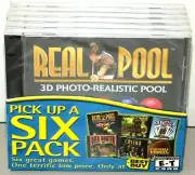 NEW WINDOWS 95/98 ERA BEST BUY SIX PACK PC GAME BUNDLE REAL POOL-FOOTBALL MOGUL