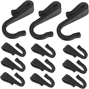 SOESFOUFU 12pcs Plastic Clip On Hook: Holder - Rack J Hooks - for Hanging Kitchen Utensil Sink Grid Clothes Bags Towels Plants Jewelry Keys DIY
