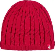 [HEAT HOLDERS] | SockShop | Ladies Alesund Cable Knit Thermal Hat Beanie | Winter Warm and Stylish | One Size Fits Most | Cerise