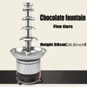 Home Party Wedding Birthday Heating Chocolate Fountain Machine 5 Tiers Fondue