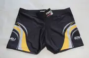 Emu Sportswear Girls Black Grey Yellow Printed Netball Sports Shorts Size 14 New