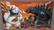Godzilla vs Stay Puft Marshmallow Man Glossy Print 11 x 17 Hard Plastic Sleeve