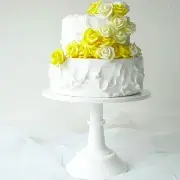 Elegant White Metal Cake Stand Round Anti Slip for Weddings Parties and Events