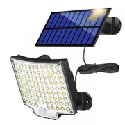 Split 106LEDs Solar Motion Sensor Light Outdoor Garden Wall Security Flood Lamp