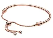 New Authentic Pandora Moments Snake Chain Slider Bracelet - 587953CZ