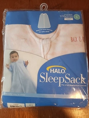 HALO SleepSack, pink Micro Fleece Blanket, Swaddle, Sleeping Bag LARGE NEW