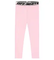 [Off-White Kids] Off-White Kids Logo cotton-blend leggings Y 10 pink