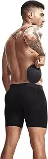 [GSFLYSH] Men Enhancer Sponge Pad Sexy Underwear Butt HIPS Cup Panties Long Leg Boxer Shorts Penis Pouch Cotton Push Up Underpants