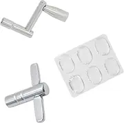 JOINPAYA 1 Set Drum Tuner Kit with Wrench Mute Pads for Snare Bass and Hi Hat Drums for Quiet Practice and Easy Adjustments
