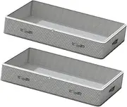 DimyFew 55 L Underbed Storage Box with Zipper for Bedding, as described, 2 Pieces