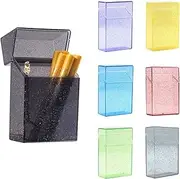 [BECHOICEN] Flip Open Cigarette Case for Women, Plastic Cigarette Cases for Men, Cigarette Box Holder, King Size or Regular, Multi Color Cigarette Holders Box Hold 20 Capacity