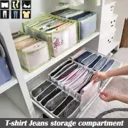 6/7/9 Grids Foldable Mesh Storage Box Clothes Jeans Pants Drawer Organizer Boxes
