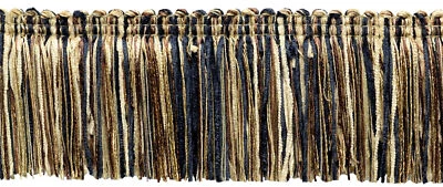 Chenille Brush Fringe Trim, Color# CR07 - Mocha Brown [18 Yards]