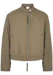 Vince Nylon Bomber Jacket - Beige - XL (UK16 / XL) XL (UK16 / XL)