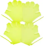 Silicone Swim Paddles 4pcs Water Gloves for Boys and Girls Diving Supplies Comfortable Swimming Training Gloves Set
