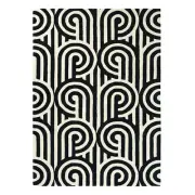 NEW Florence Broadhurst Rug Turnabouts Black & White 180x120cm
