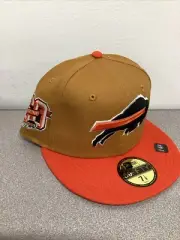Buffalo Bills New Era 59FIFTY Khaki Orange Hat Club Hat Cap 7 1/8 New