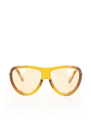 Honey Transparent Frame Mask Sunglasses