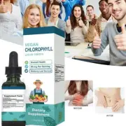 Liquid Chlorophyll Drops For Immune Support - Peppermint Flavor - 2 Fl Oz/ 60ml