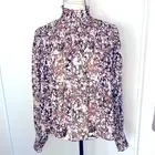 NWT! House of Harlow 1960 Floral Print Chiffon Blouse Size Small